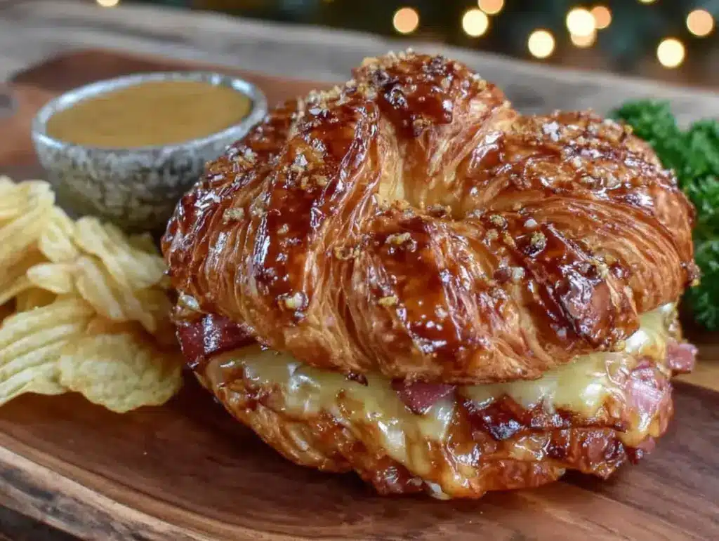 ham and cheese croissant sliders - featured image