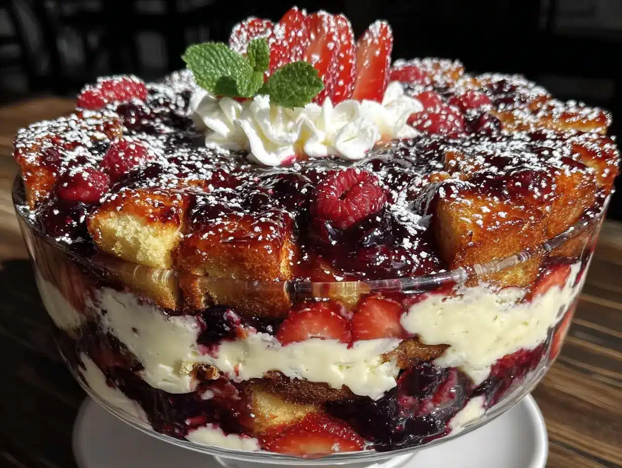 Labor Day trifle preparation steps