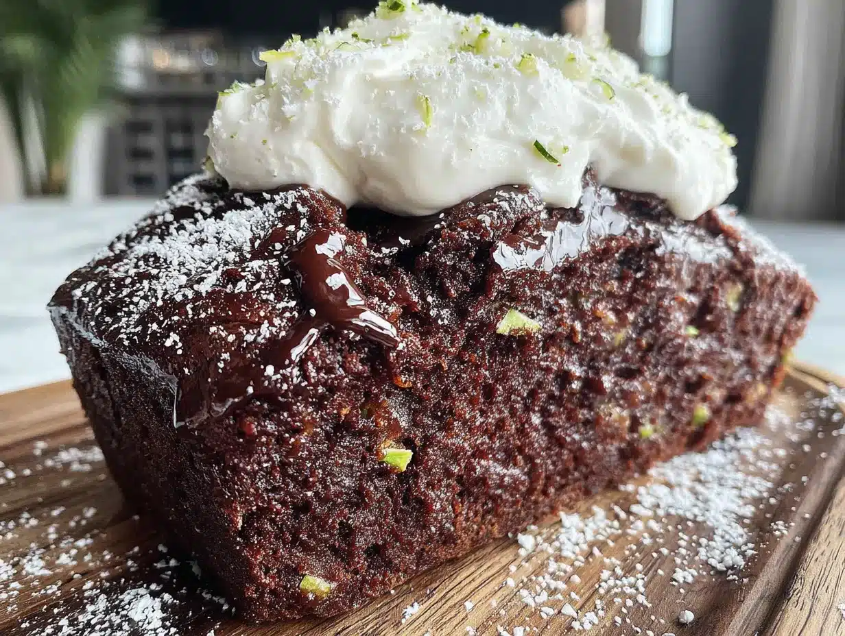 moist chocolate zucchini bread with Greek yogurt preparation steps