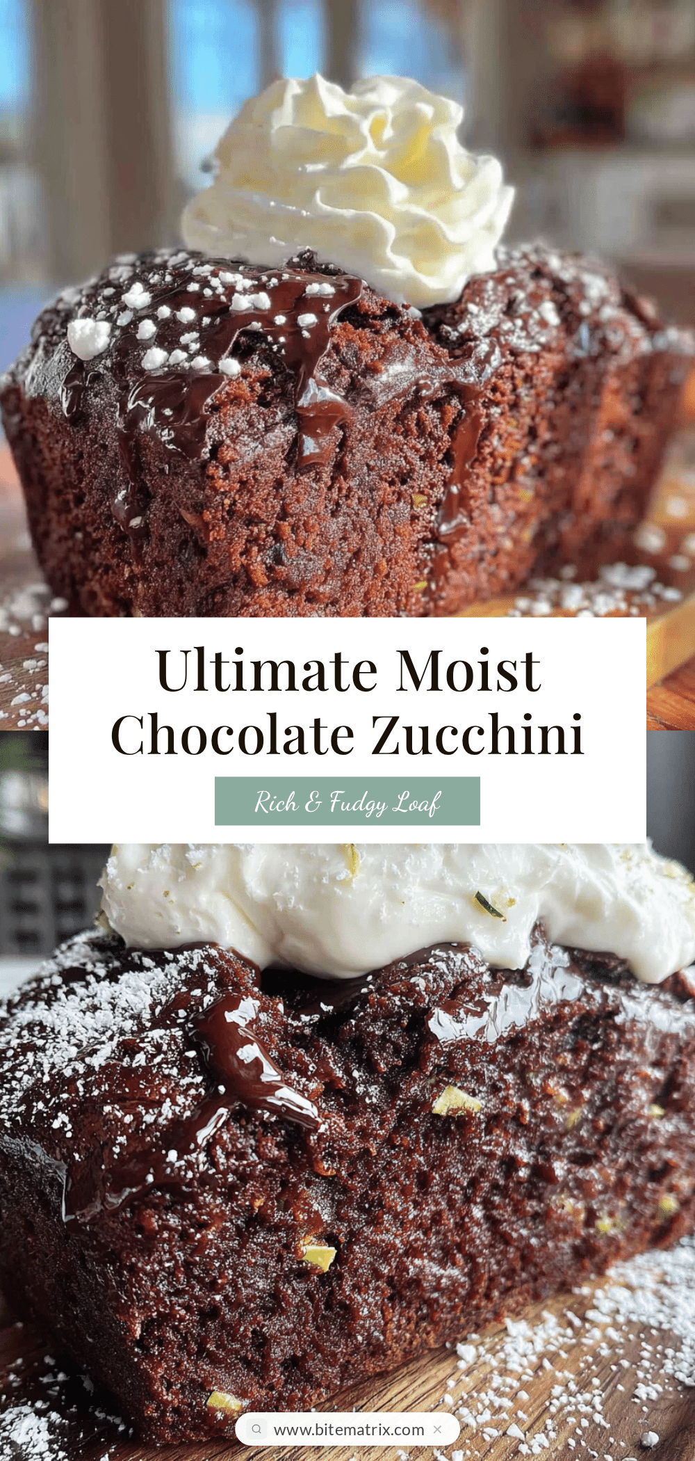 moist chocolate zucchini bread with Greek yogurt recipe