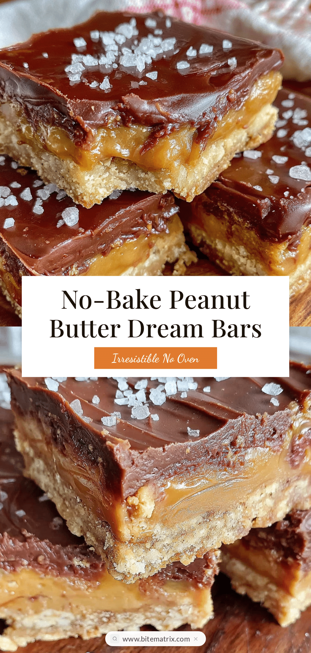 no-bake peanut butter dream bars recipe