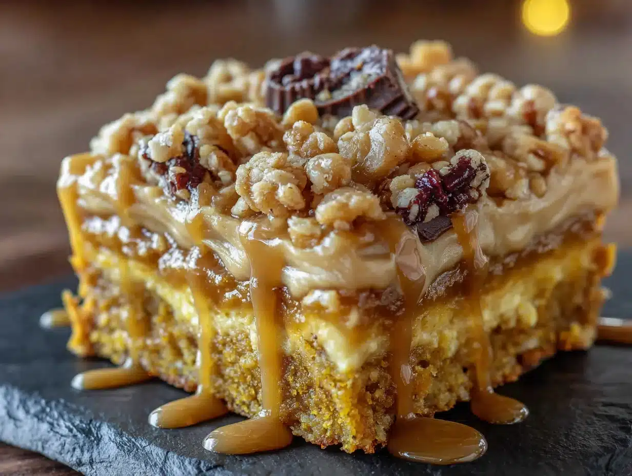 Reeses Peanut Butter Pumpkin Dump Cake - featured image