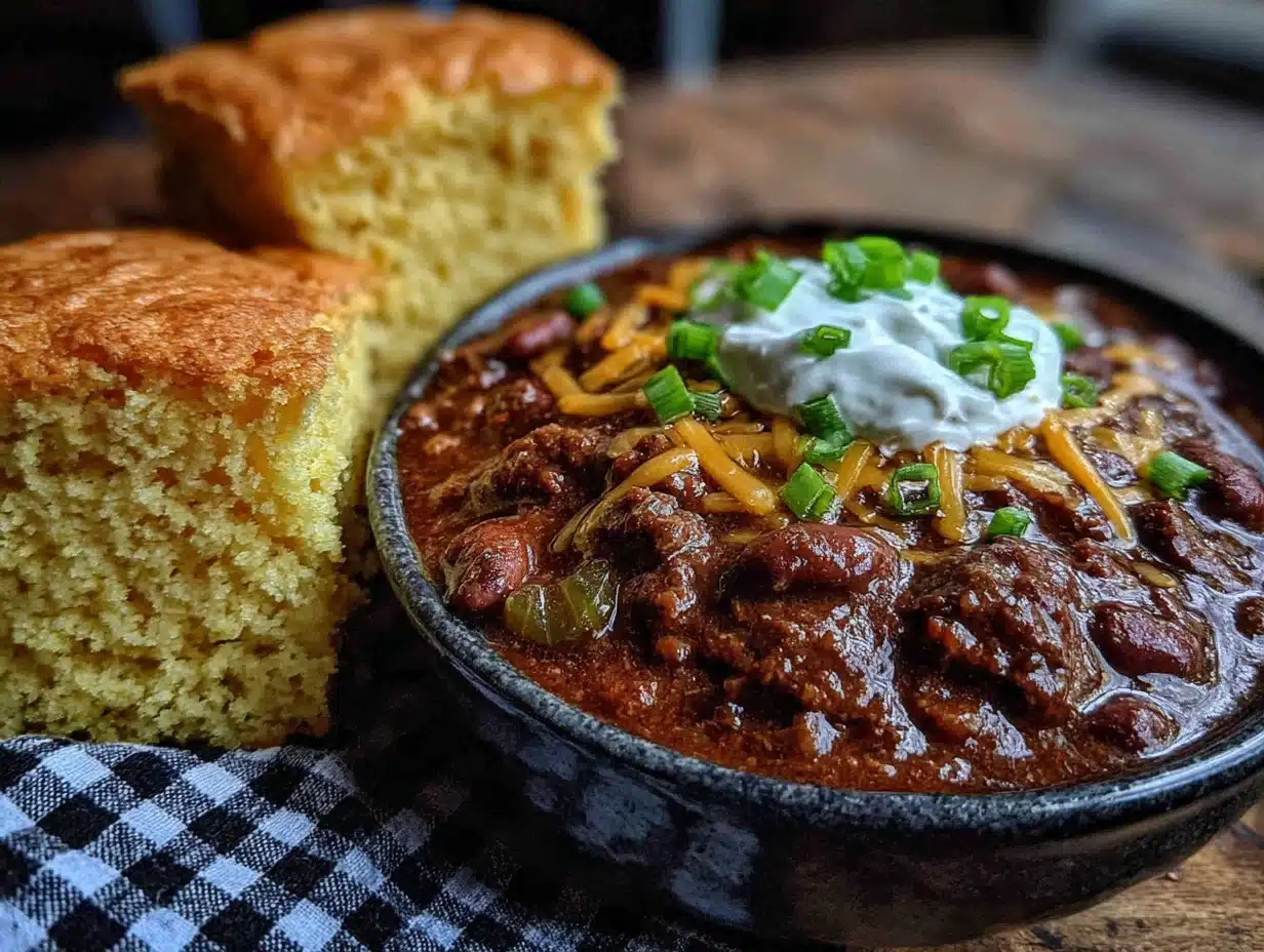 slow cooker game day chili - featured image