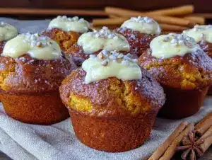 small-batch pumpkin cream cheese muffins - featured image