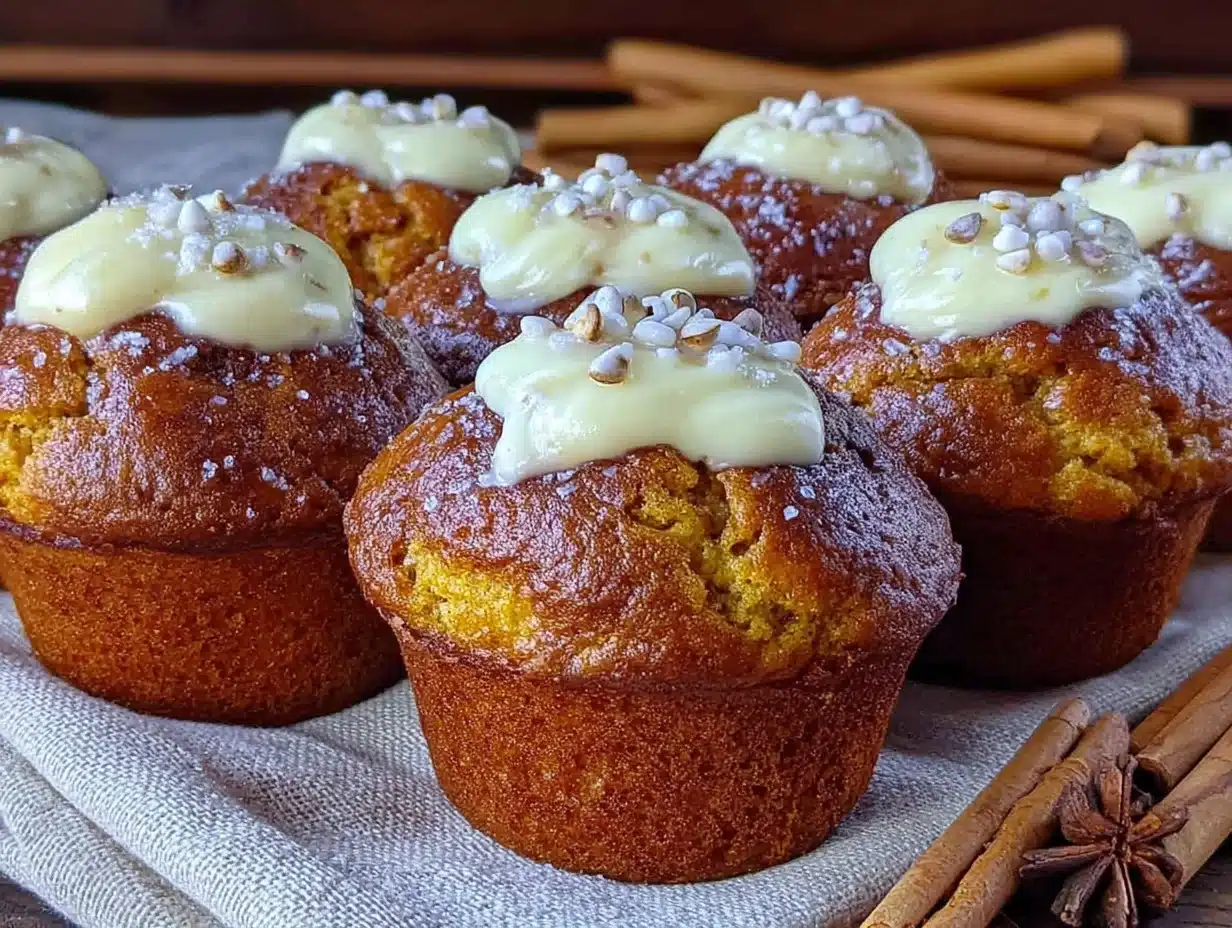small-batch pumpkin cream cheese muffins - featured image
