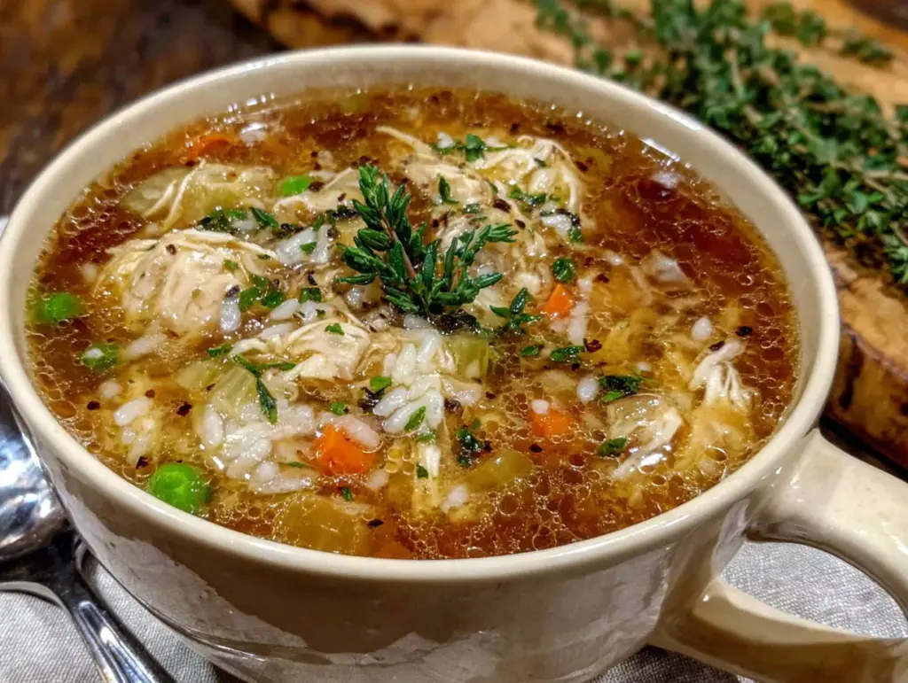 thermos chicken and rice soup for kids - featured image