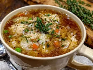 thermos chicken and rice soup for kids - featured image