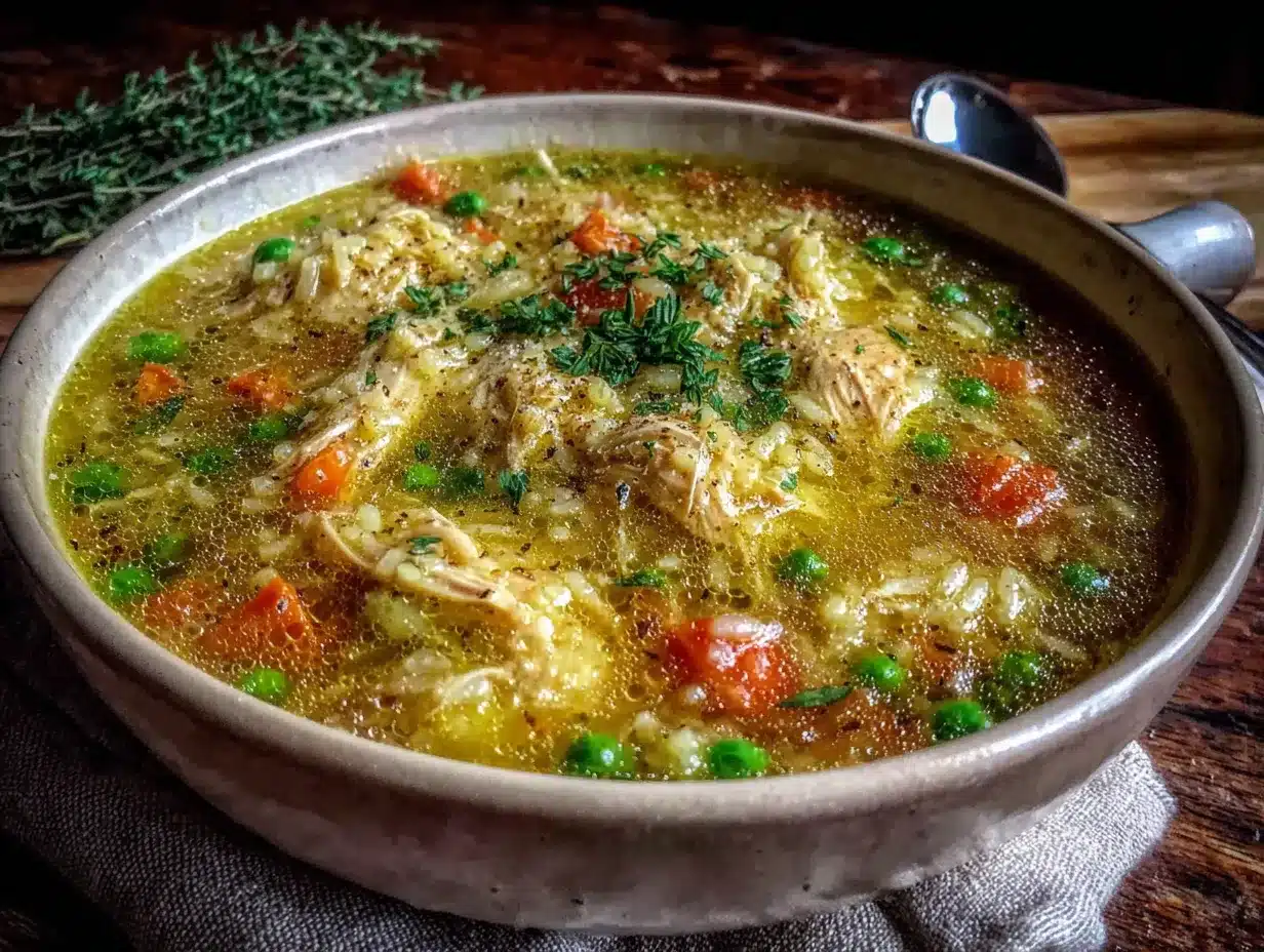 thermos chicken and rice soup for kids preparation steps