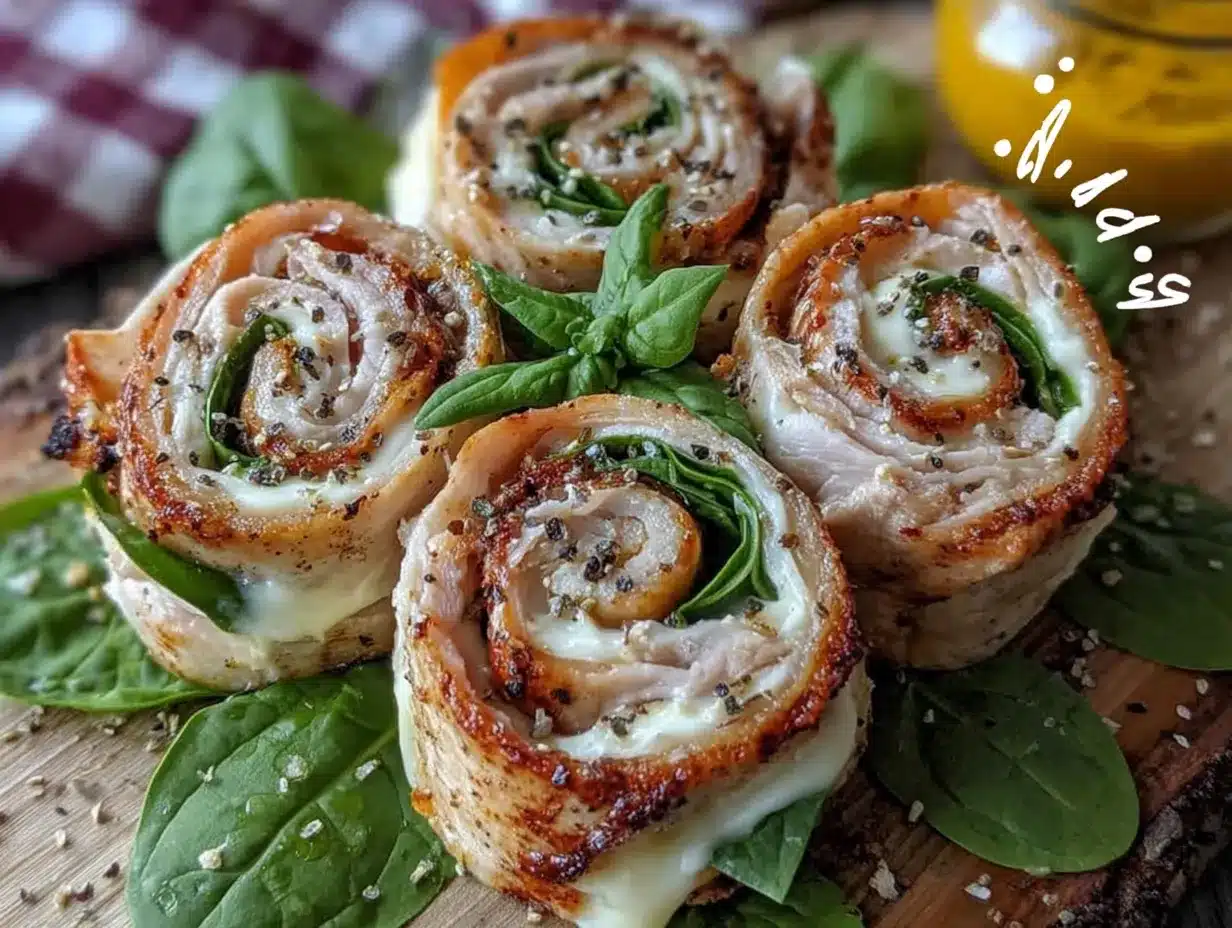 turkey and cheese pinwheel recipe preparation steps