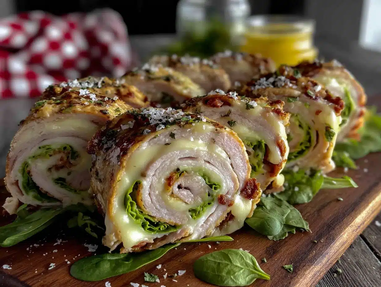 turkey and cheese pinwheel recipe - featured image